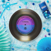 レトロパーソナライズされたレコード誕生日パーティー ペーパープレート (パーティー)