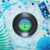 レトロパーソナライズされたレコード誕生日パーティー ペーパープレート (パーティー)