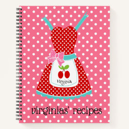 レトロパーソナライズされたレシピ帳 ノートブック