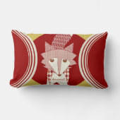 レトロパーソナライズされたレッドスタイルキツネ枕 ランバークッション (正面)