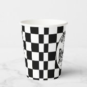 レトロパーソナライズされたヴィンテージサッカー誕生日パーティー 紙コップ (右)