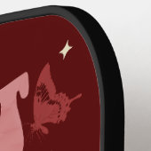 レトロパーソナライズされたヴィンテージ母の日ギフト ピックルボールラケット (左詳細)