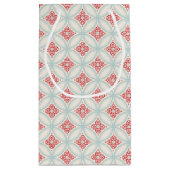 レトロパーソナライズされた休日モロッコの円パターン スモールペーパーバッグ (裏面)