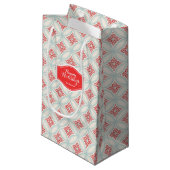 レトロパーソナライズされた休日モロッコの円パターン スモールペーパーバッグ (正面アングル)