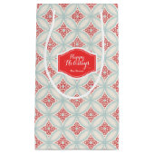 レトロパーソナライズされた休日モロッコの円パターン スモールペーパーバッグ (正面)