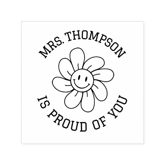 レトロパーソナライズされた先生名は誇りを持ったあなた セルフインキングスタンプ (デザイン)