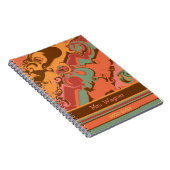 レトロパーソナライズされた先生陽気かわいらしモダン ノートブック (右側)