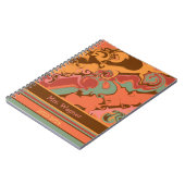 レトロパーソナライズされた先生陽気かわいらしモダン ノートブック (左側)