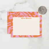 レトロパーソナライズされた名モダン ノートカード (正面/裏面インサイチュ)