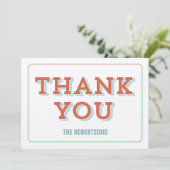 レトロパーソナライズされた感じ 紙メモカード サンキューカード (スタンド正面)