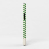 レトロパーソナライズされた抽象芸術波線(緑) Case-Mate iPhoneケース (裏面/右)