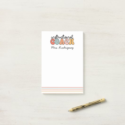 レトロパーソナライズされた指導コーチ ポストイット (デスク上)
