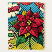 レトロパーソナライズされた漫画ブックアポップ・アートのートポインセチア プランナー手帳 (裏面)