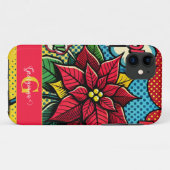 レトロパーソナライズされた漫画ブックアポップ・アートのートポインセチア Case-Mate iPhoneケース (裏面(横))