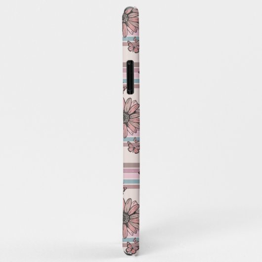 レトロパーソナライズされた花と名前フローラデイジー Case-Mate iPhoneケース (裏面/右)