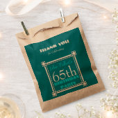 レトロパーソナライズされた誕生日サンキューフェイバーバッグ フェイバーバッグ (クリップ留めされた状態)