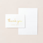 レトロパーソナライズされた金ゴールド結婚の感謝 箔カード (ディスプレー)