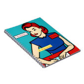 レトロパーソナライズされた1950年代のカスタムアートポップ・アートの・ユーモア ノートブック (右側)