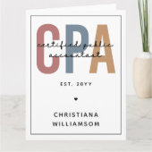 レトロパーソナライズされたCPA公認会計士 カード (正面)