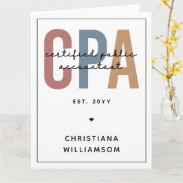 レトロパーソナライズされたCPA公認会計士 カード