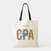 レトロパーソナライズされたCPA公認会計士 トートバッグ (裏面)