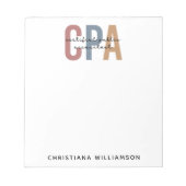 レトロパーソナライズされたCPA公認会計士 ノートパッド (正面)