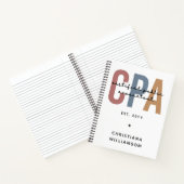 レトロパーソナライズされたCPA公認会計士 ノートブック (内部)