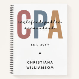 レトロパーソナライズされたCPA公認会計士 ノートブック