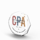 レトロパーソナライズされたCPA公認会計士 フォトブロック (右)