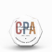 レトロパーソナライズされたCPA公認会計士 フォトブロック (正面)