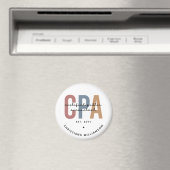 レトロパーソナライズされたCPA公認会計士 マグネット (インサイチュ (食洗機))
