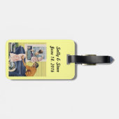 レトロパーソナライズ彼の彼女のカップルのギフト荷物タグ ラゲッジタグ (裏面横)