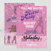 レトロパーティーのご招待 招待状 (正面/裏面)