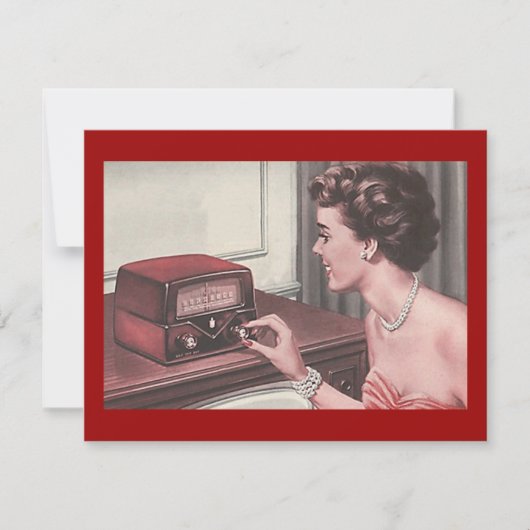 レトロパーティーのタイム·アンド·ミュージック·招待状 招待状 (正面)