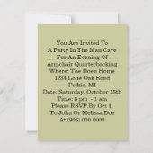 レトロパーティーのホストに! マンケーブ テーマの招待状 招待状 (裏面)