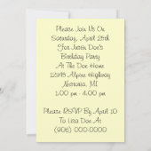 レトロパーティーショッピング食料品カートフル招待状 招待状 (裏面)