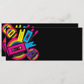 レトロパーティーデザイン 招待状 (正面/裏面)