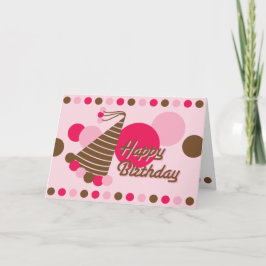 レトロパーティーハット – 誕生日カード カード