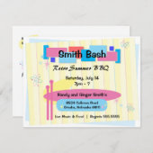 レトロパーティー招待状はがき 招待状 (正面/裏面)