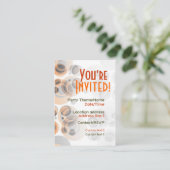 レトロパーティー招待状カード エンクロージャーカード (スタンド正面)