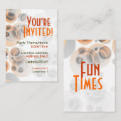 レトロパーティー招待状カード エンクロージャーカード (正面/裏面)