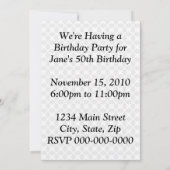 レトロパーティー時間 招待状 (裏面)