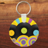 レトロパーティー背景 キーホルダー (正面)