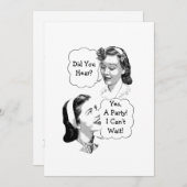 レトロパーティー 招待状 (正面/裏面)