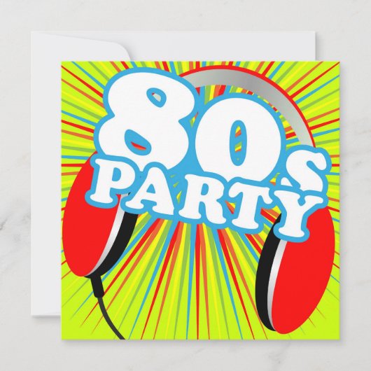 レトロパーティー 招待状 (正面)