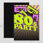 レトロパーティー 招待状 (正面/裏面)