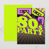 レトロパーティー 招待状 (正面/裏面)