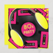 レトロパーティー 招待状 (正面/裏面)