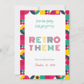 レトロパーティー 招待状 (正面)