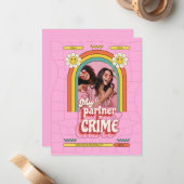 レトロパートナー・イン・クライム BFF バレンタインデーカード ノートカード (正面/裏面インサイチュ)